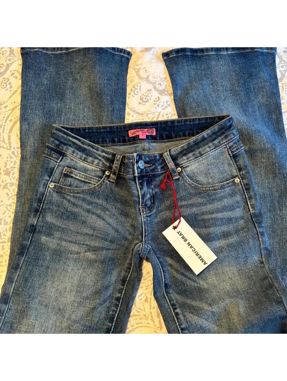 American Brat Women's Blue and Navy Jeans